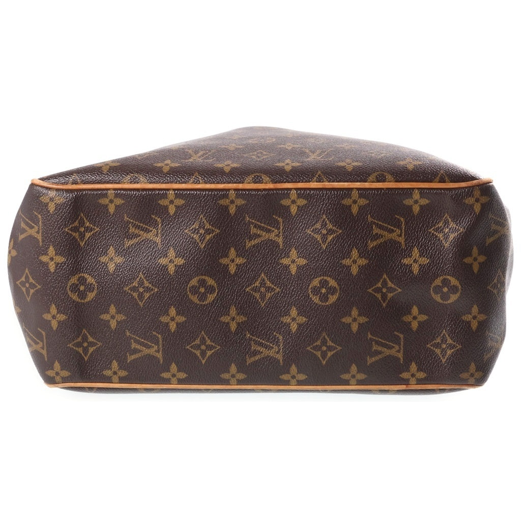 LOUIS VUITTON(ルイヴィトン) モノグラム バティニョールヴェルティカル トートバッグ ハンドバッグ ブラウン レザー×PVC M51153 ゴールド金具 レディース