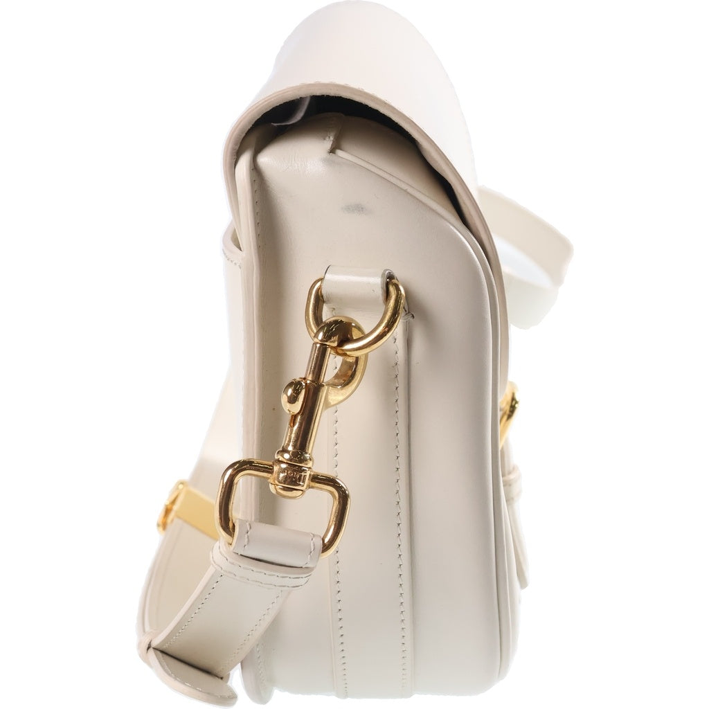 Christian Dior(クリスチャンディオール) ボビー ミディアム ショルダーバッグ ホワイト レザー ゴールド金具 レディース
