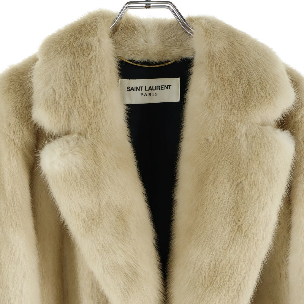 SAINT LAURENT PARIS(サンローランパリ) ミンクファー チェスターコート ベージュ 498305 レディース