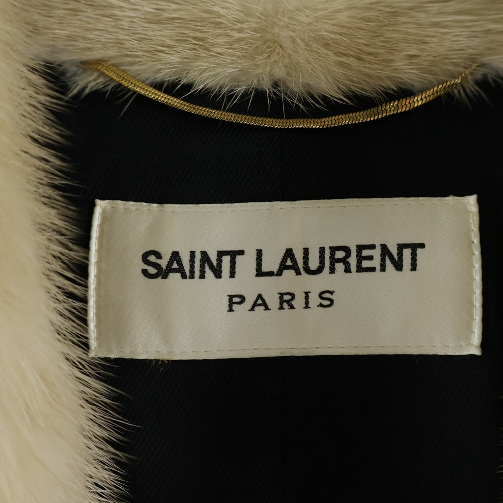 SAINT LAURENT PARIS(サンローランパリ) ミンクファー チェスターコート ベージュ 498305 レディース