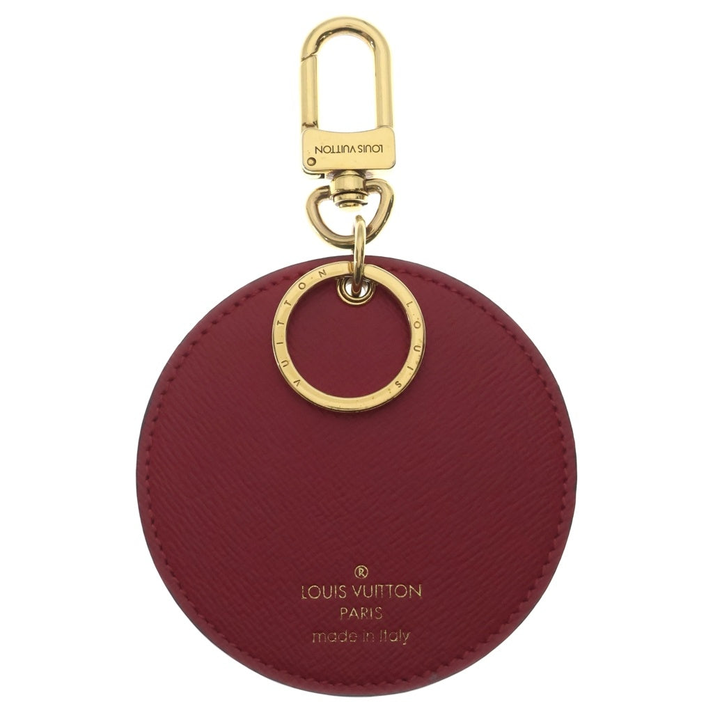 LOUIS VUITTON(ルイヴィトン) 山本寛斎コラボ モノグラム ポルトクレ・イリュストレ 歌舞伎 バッグチャーム キーリング レッド×ブラウン レザー MP1949 ゴールド金具