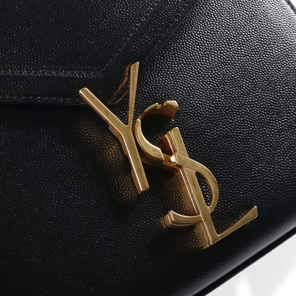 SAINT LAURENT PARIS(サンローランパリ) カサンドラ 2WAYハンドルバッグ ミニ ショルダーバッグ ブラック レザー 578000 ゴールド金具 レディース