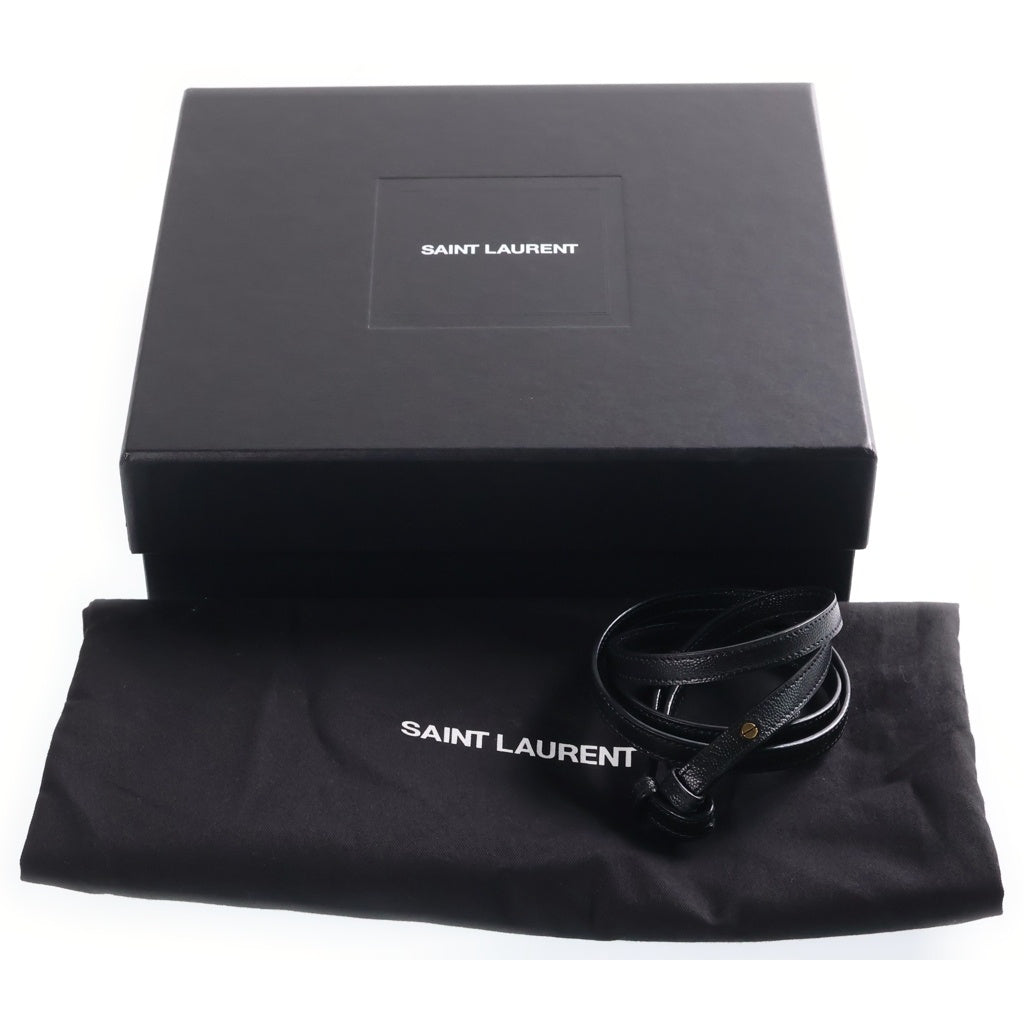 SAINT LAURENT PARIS(サンローランパリ) カサンドラ 2WAYハンドルバッグ ミニ ショルダーバッグ ブラック レザー 578000 ゴールド金具 レディース