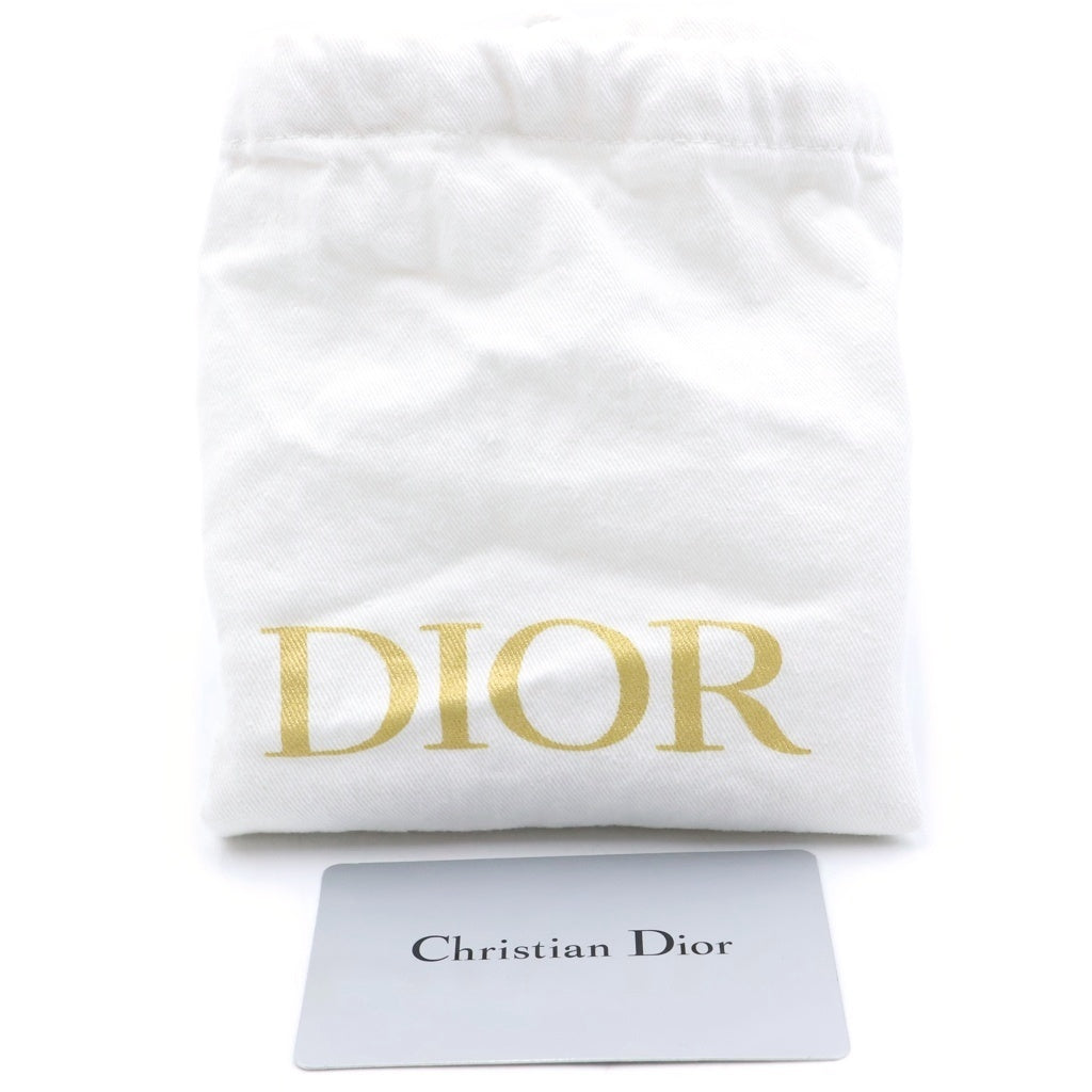 DIOR(ディオール) カロ ダブルポーチショルダーバッグ ブラック レザー S7431UBAE ゴールド金具 レディース