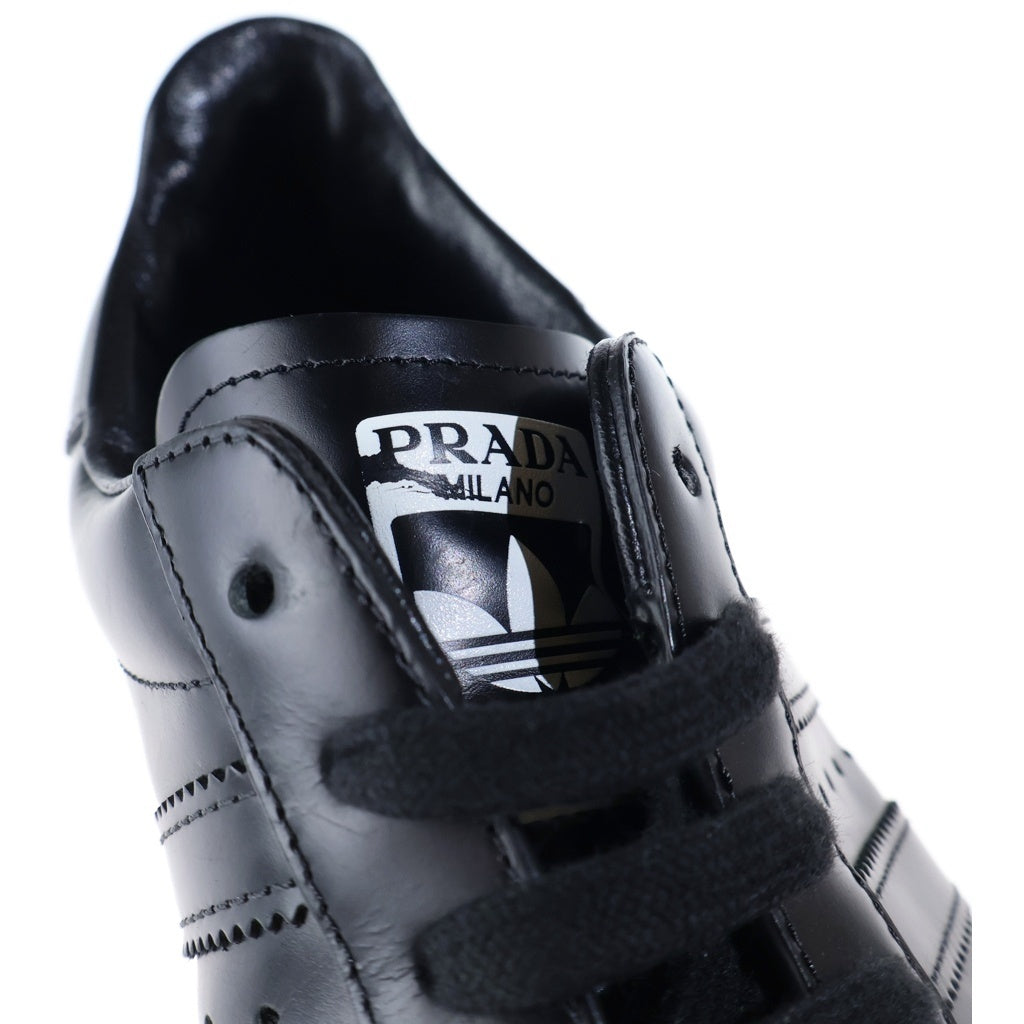 PRADA(プラダ) ×adidas Superstar スーパースター ローカットスニーカー シューズ レザー アディダス US8.5/26.5cm ブラック FW6679