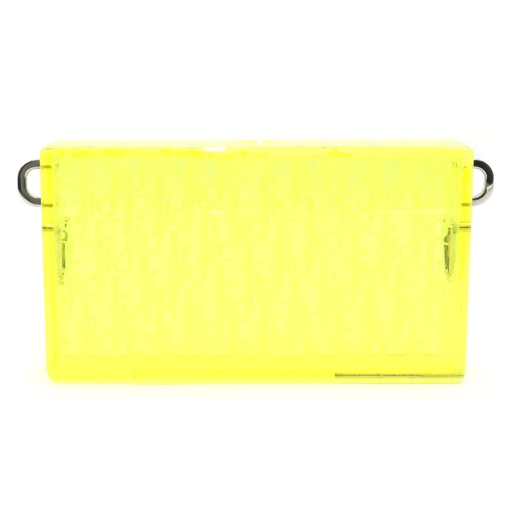 Christian Dior(クリスチャンディオール) オブリーク ディオールテック トロッター ショルダーバッグ ハードケース クリアケース イエロー レディース