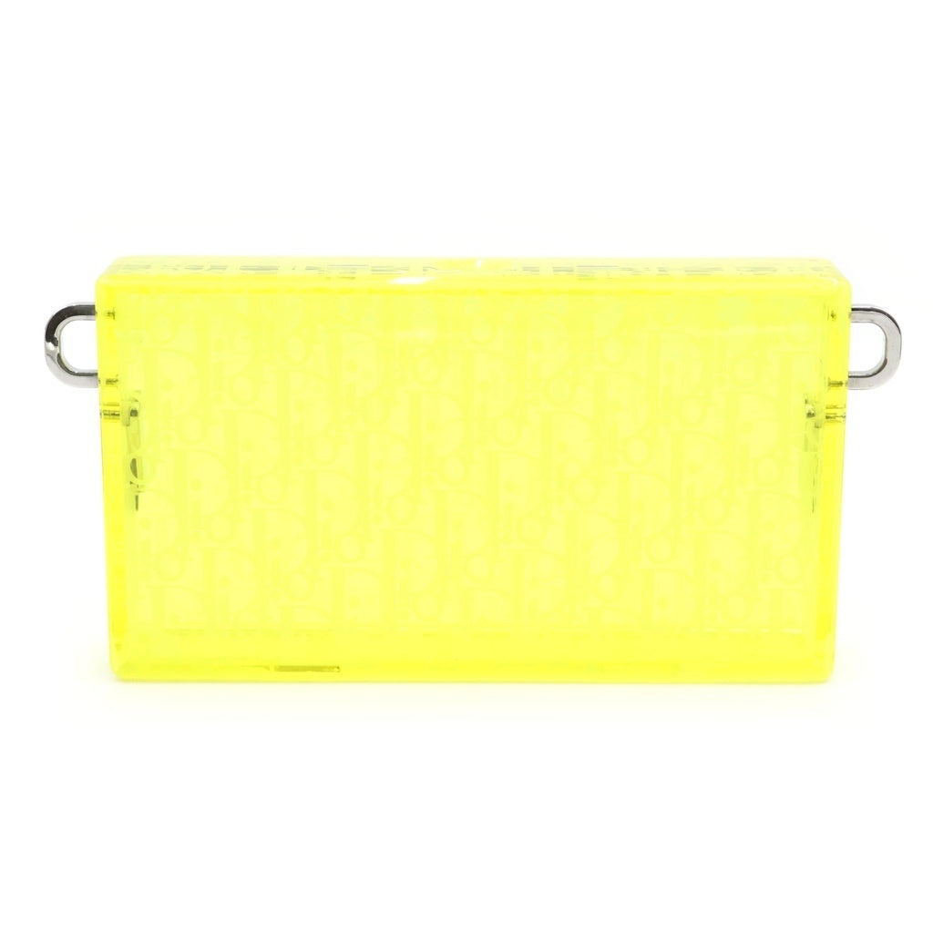 Christian Dior(クリスチャンディオール) オブリーク ディオールテック トロッター ショルダーバッグ ハードケース クリアケース イエロー レディース