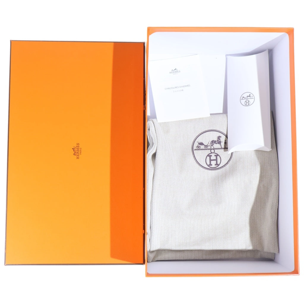 HERMES(エルメス) バウンシング Hロゴ レザー ローカットシューズ スニーカー ブラック レディース