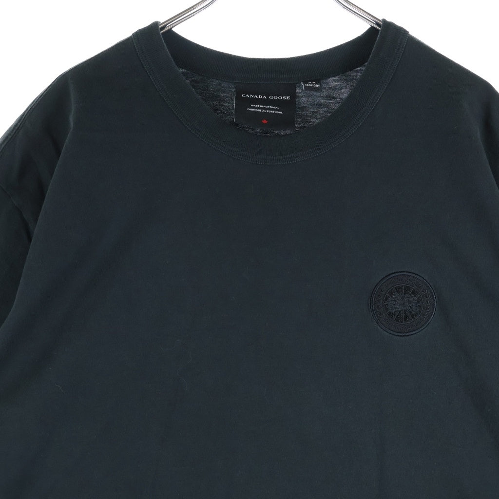 CANADA GOOSE(カナダグース) ワッペンロゴ クルーネック 半袖Tシャツ カットソー ブラック 1401M9 レディース