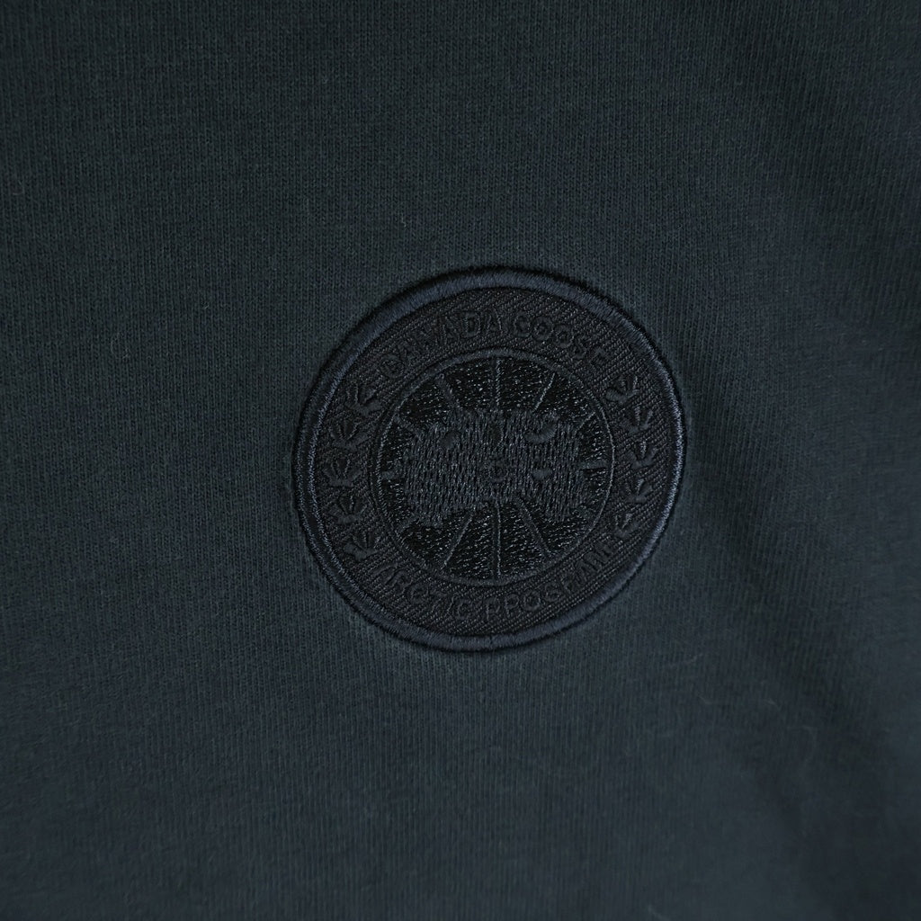 CANADA GOOSE(カナダグース) ワッペンロゴ クルーネック 半袖Tシャツ カットソー ブラック 1401M9 レディース