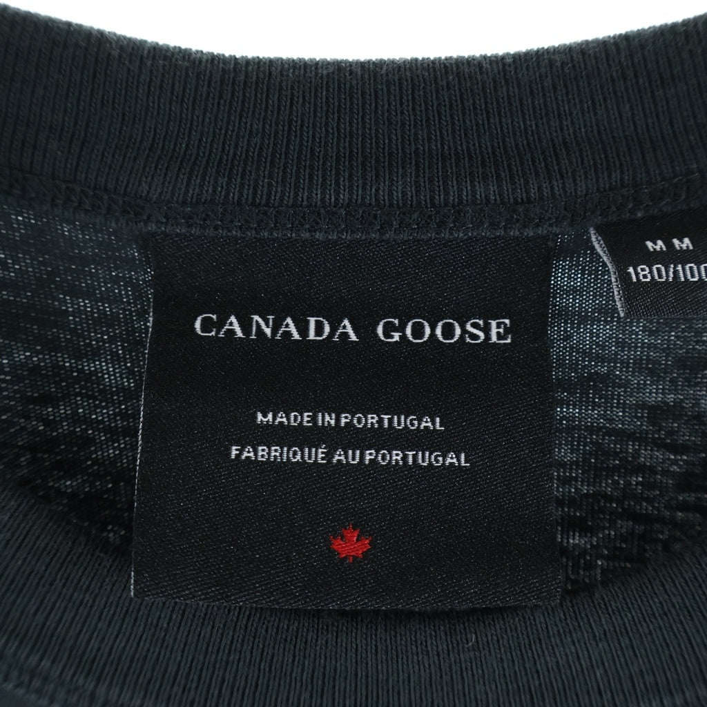 CANADA GOOSE(カナダグース) ワッペンロゴ クルーネック 半袖Tシャツ カットソー ブラック 1401M9 レディース