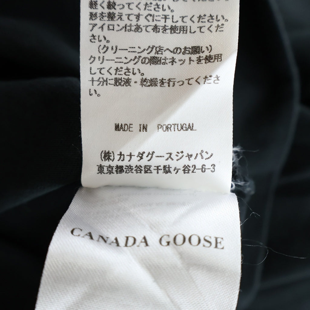 CANADA GOOSE(カナダグース) ワッペンロゴ クルーネック 半袖Tシャツ カットソー ブラック 1401M9 レディース