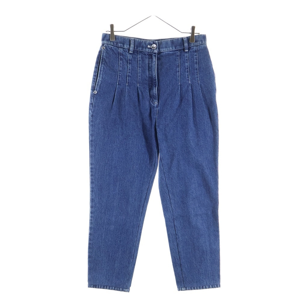 CHANEL(シャネル) 2020AW タックテーパードデニムパンツ ブルー P64118V60185 レディース