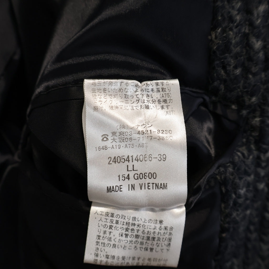 NO BRAND(ノーブランド) ardites アルディテス ハーフ コート アウター ネイビー