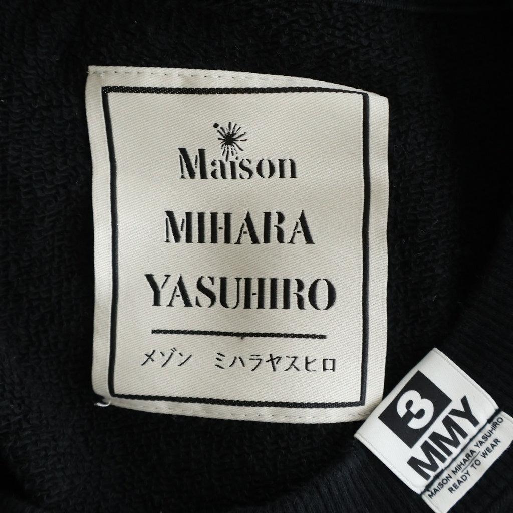 MAISON MIHARAYASUHIRO(メゾンミハラヤスヒロ) ディストレストプルオーバースウェット クルーネックトレーナー ブラック J11PO513