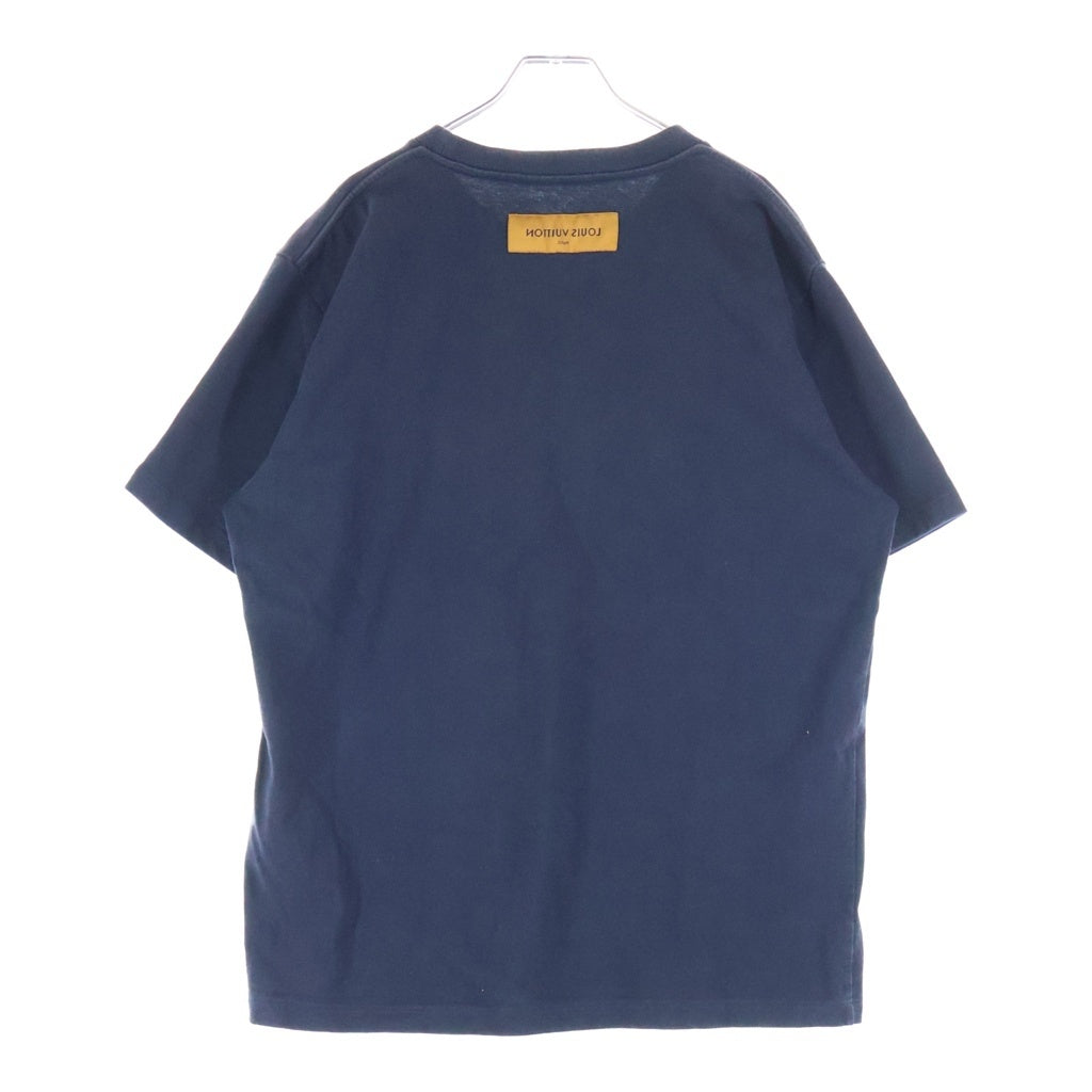LOUIS VUITTON(ルイヴィトン) 20AW LVフラワー エンブロイダリー 半袖Tシャツ カットソー ネイビー RM202 NPL HJY68W