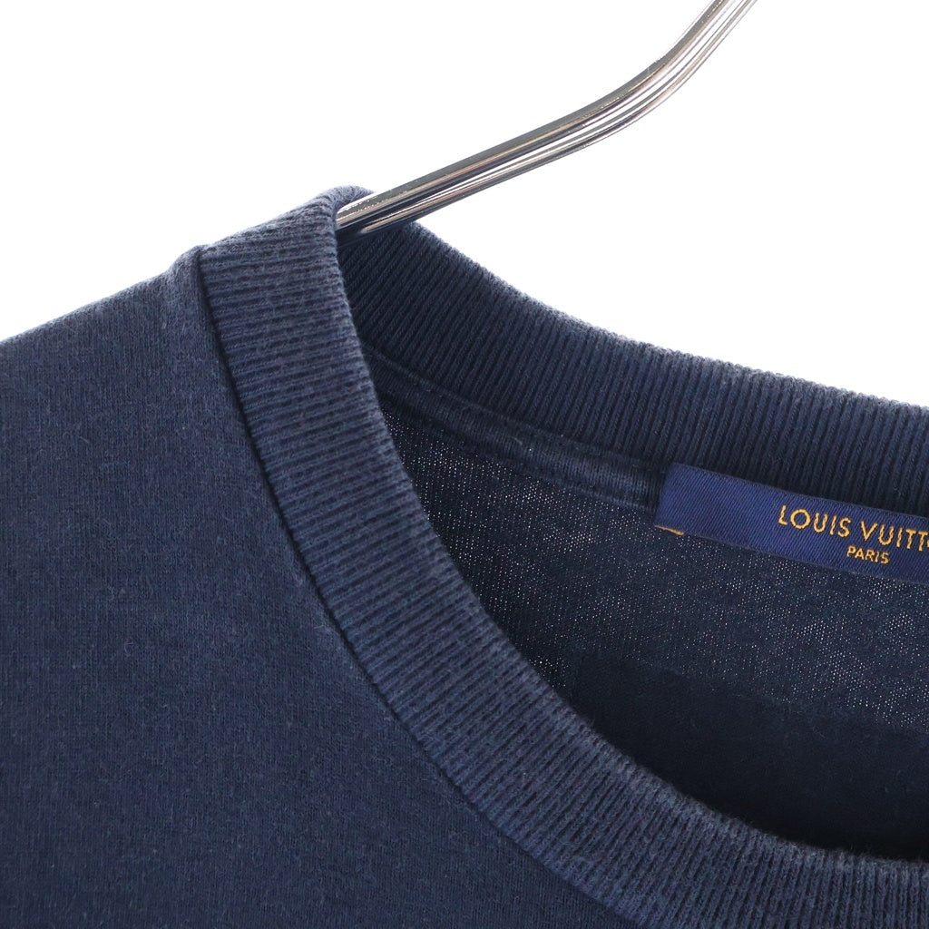 LOUIS VUITTON(ルイヴィトン) 20AW LVフラワー エンブロイダリー 半袖Tシャツ カットソー ネイビー RM202 NPL HJY68W