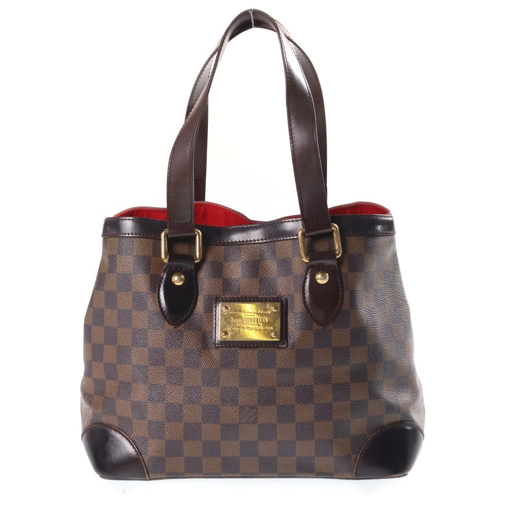LOUIS VUITTON(ルイヴィトン) ダミエ ハムステッドPM ハンドバッグ レザー ゴールド金具 ブラウン N51205 レディース