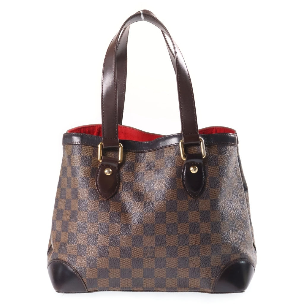 LOUIS VUITTON(ルイヴィトン) ダミエ ハムステッドPM ハンドバッグ レザー ゴールド金具 ブラウン N51205 レディース