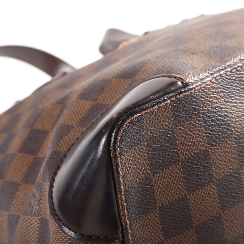 LOUIS VUITTON(ルイヴィトン) ダミエ ハムステッドPM ハンドバッグ レザー ゴールド金具 ブラウン N51205 レディース