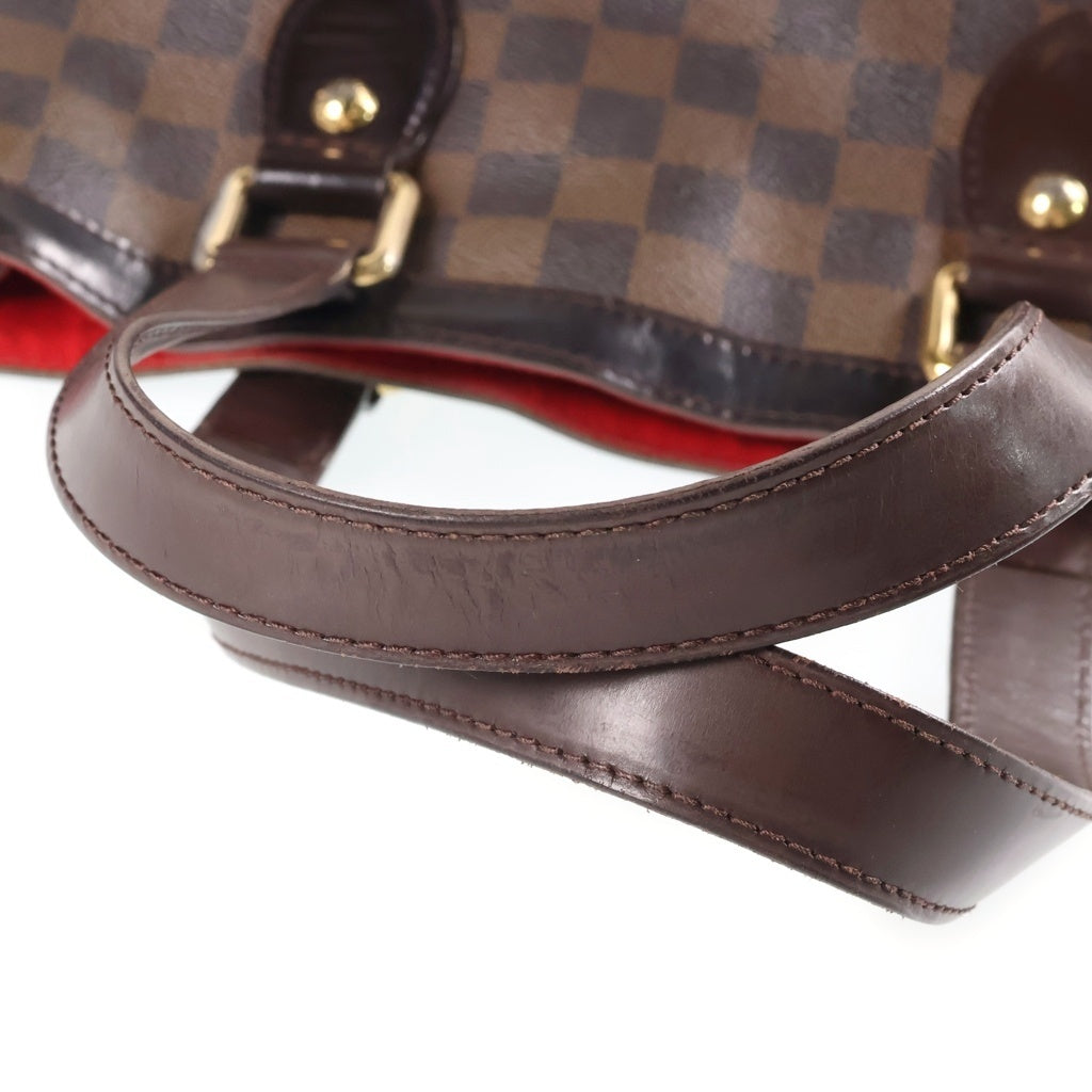 LOUIS VUITTON(ルイヴィトン) ダミエ ハムステッドPM ハンドバッグ レザー ゴールド金具 ブラウン N51205 レディース