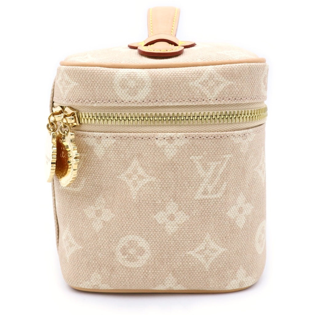LOUIS VUITTON(ルイヴィトン) ニース・ミニ モノグラム バニティバッグ メイクポーチ ハンドバッグ ベージュ レザー M15170 ゴールド金具 レディース