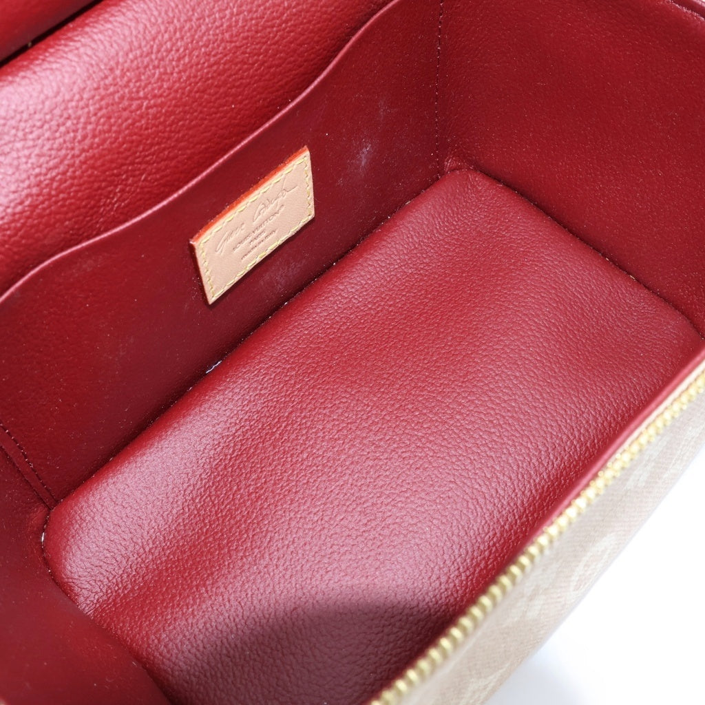 LOUIS VUITTON(ルイヴィトン) ニース・ミニ モノグラム バニティバッグ メイクポーチ ハンドバッグ ベージュ レザー M15170 ゴールド金具 レディース