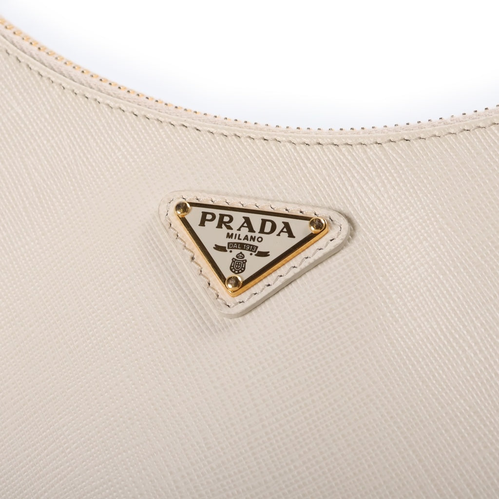 PRADA(プラダ) ワンショルダーバッグ 2wayショルダー サフィアーノ レザー ホワイト 1BC204 レディース