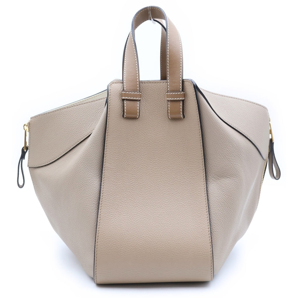 LOEWE(ロエベ) ハンモック スモール ハンドバッグ 2wayショルダー アナグラム レザー ブラウン/グレージュ レディース