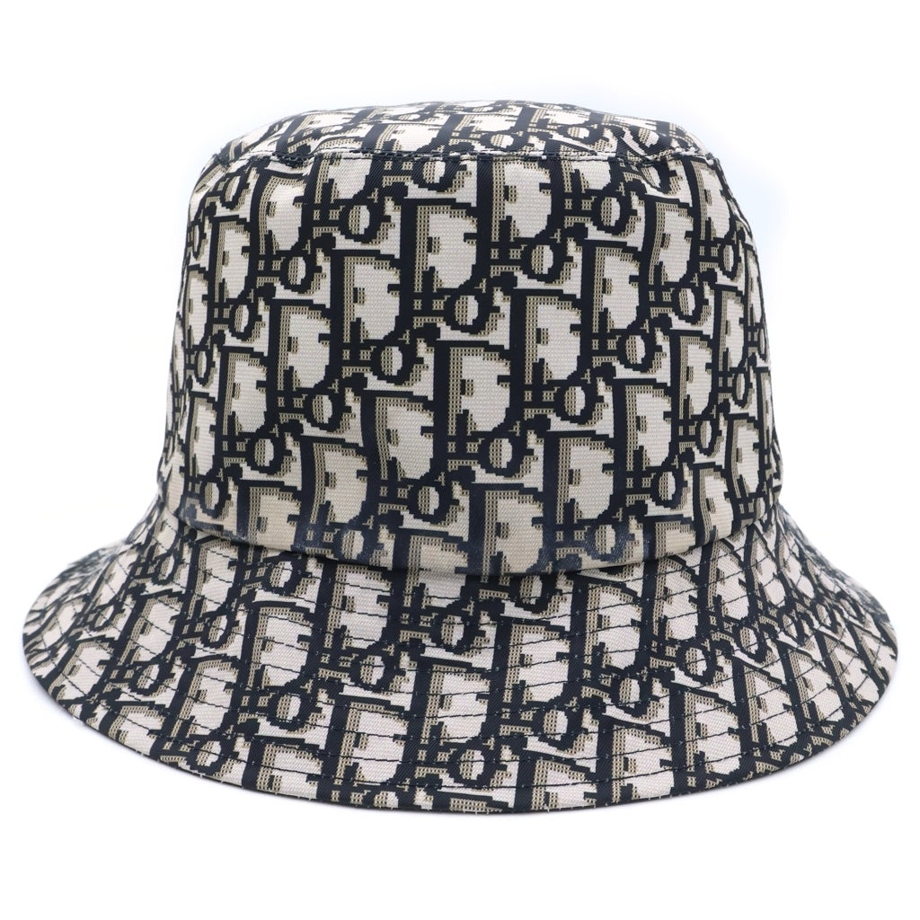 Christian Dior(クリスチャンディオール) ボブハット バケットハット 帽子 オブリーク ネイビー/アイボリー 95TDD923A130 レディース