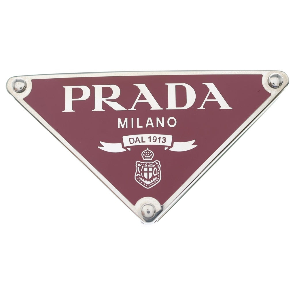 PRADA(プラダ) トライアングルロゴ バックル レッド 2CF022