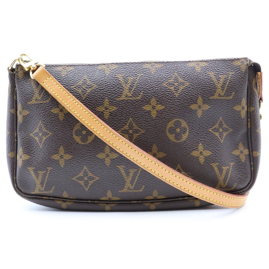 LOUIS VUITTON(ルイヴィトン) モノグラム ポシェット アクセソワール ポーチ PVC/レザー ブラウン M51980