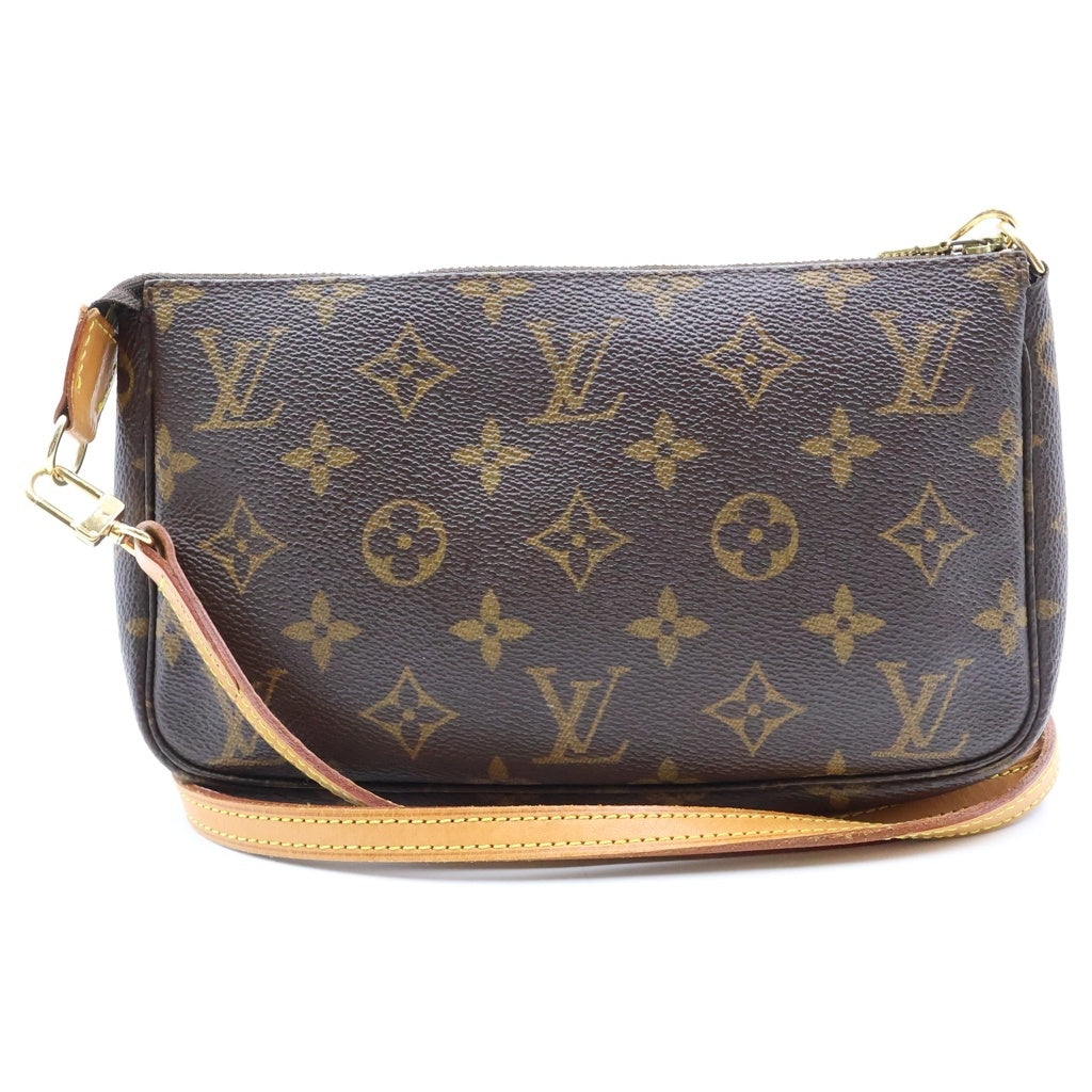 LOUIS VUITTON(ルイヴィトン) モノグラム ポシェット アクセソワール ポーチ PVC/レザー ブラウン M51980