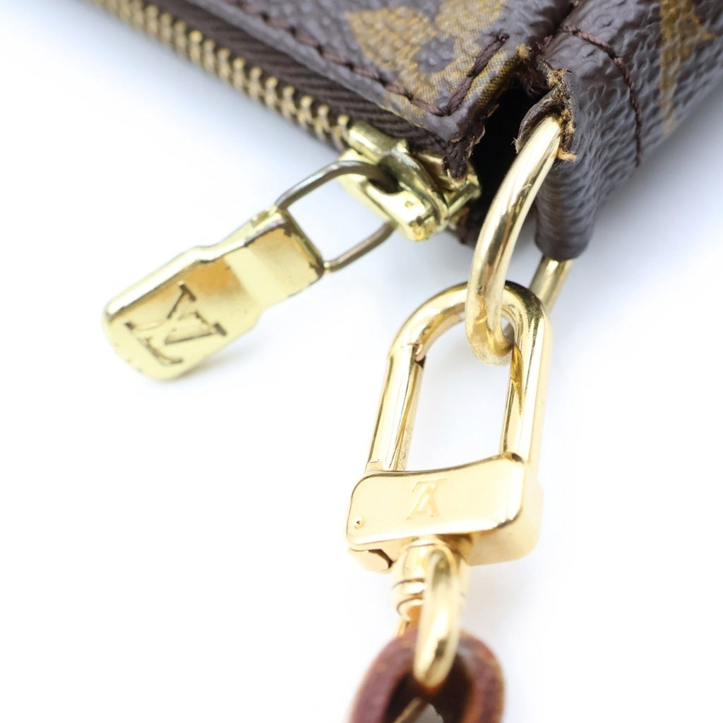 LOUIS VUITTON(ルイヴィトン) モノグラム ポシェット アクセソワール ポーチ PVC/レザー ブラウン M51980