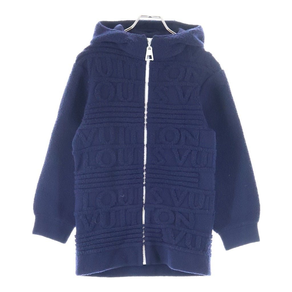 LOUIS VUITTON(ルイヴィトン) ロゴエンボス ジップパーカー フーディー ネイビー ウール RW202W レディース