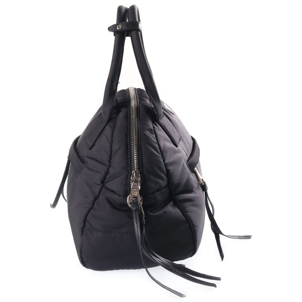 PRADA(プラダ) テスート 2Way ハンド ショルダーバッグ トライアングルロゴ ナイロン ブラック BL0881 レディース