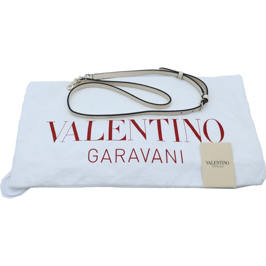 VALENTINO(ヴァレンティノ) ロックスタッズ スモール トートバッグ 2wayショルダー グレインカーフスキン アイボリー 7W2B0S20VSF