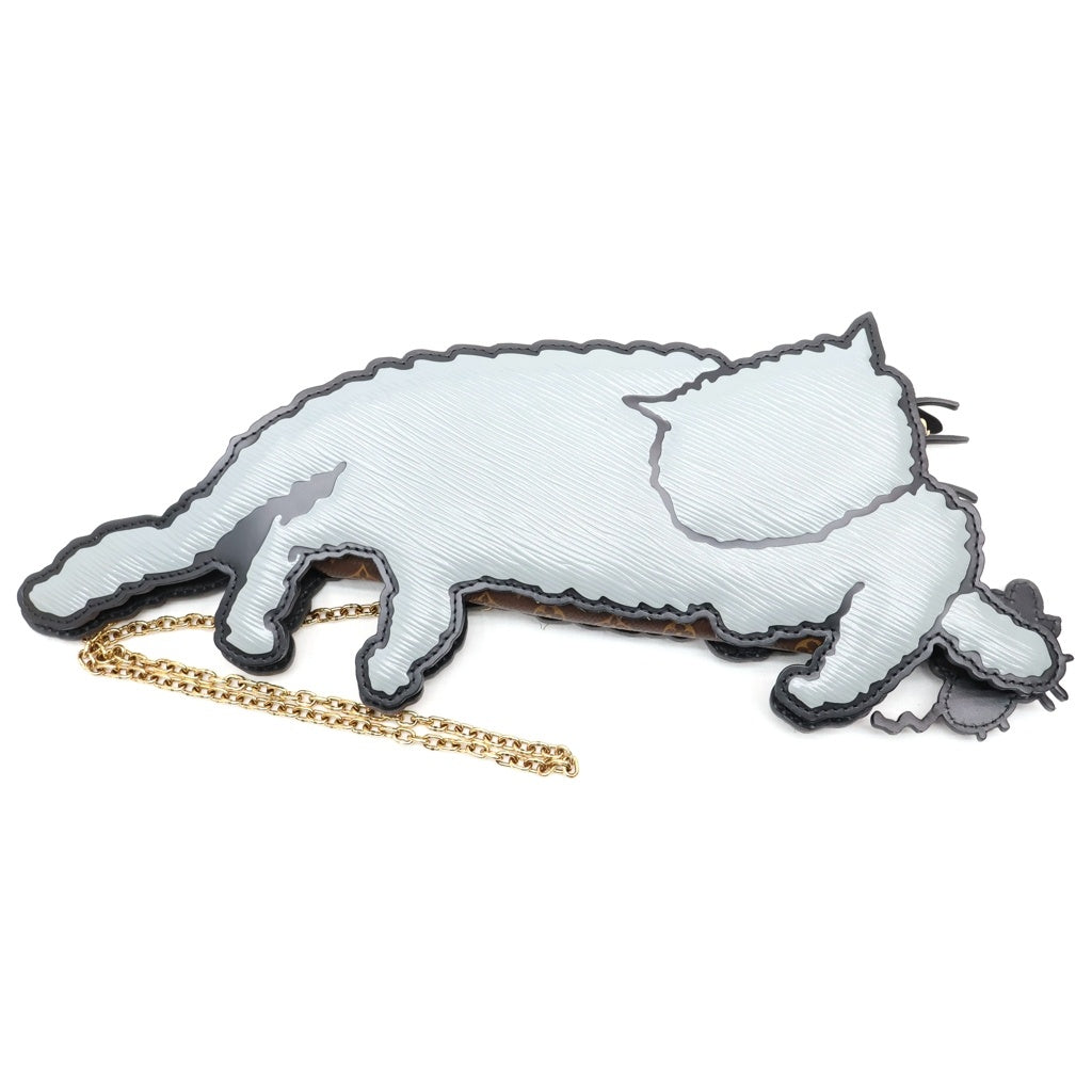 LOUIS VUITTON(ルイヴィトン) コディントン エピ カトグラム フルキャット チェーンショルダーバッグ グレー M53165 ゴールド金具