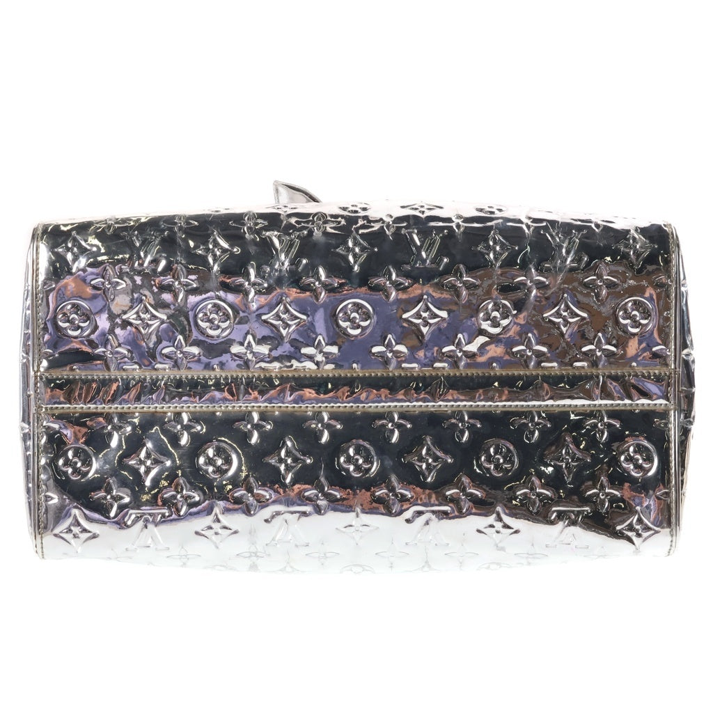 LOUIS VUITTON(ルイヴィトン) モノグラムミロワール スピーディ35 ハンドバッグ ミニボストン シルバー パテント M95786 レディース