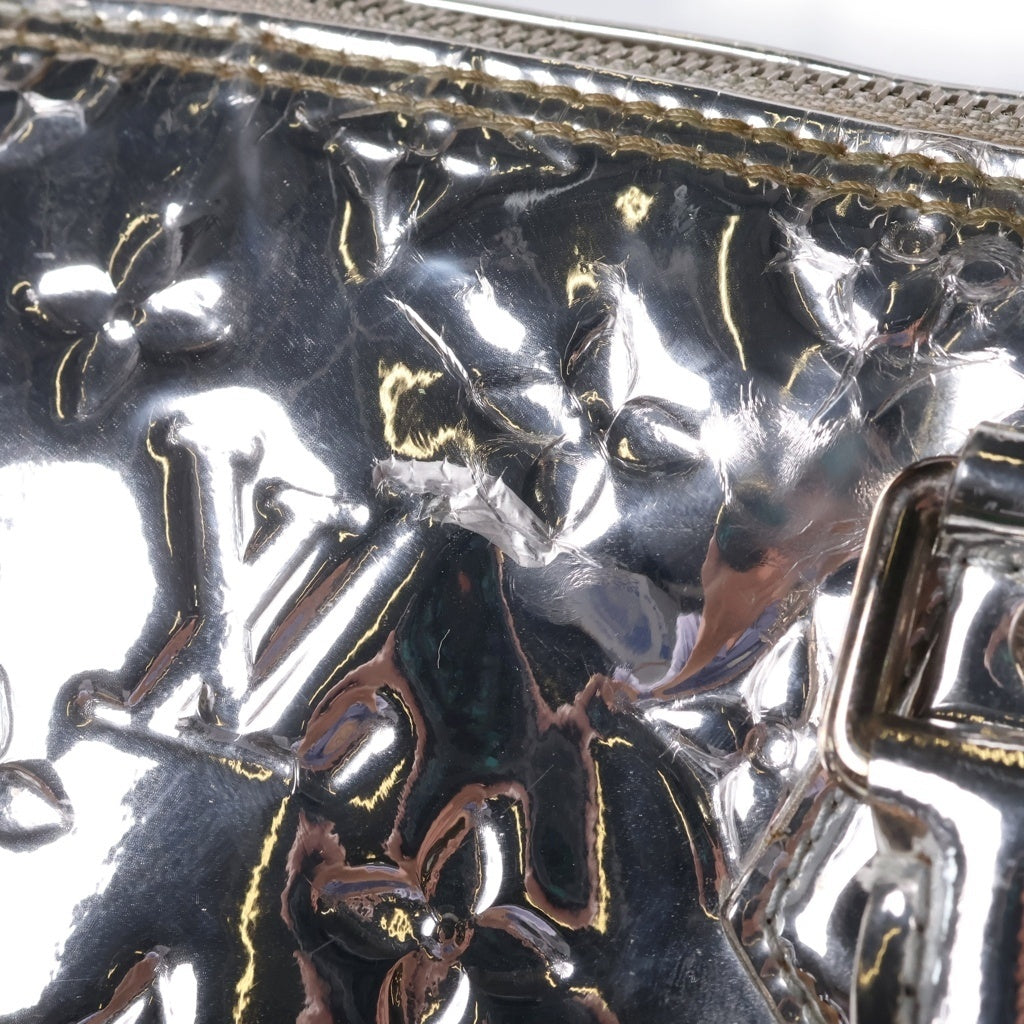 LOUIS VUITTON(ルイヴィトン) モノグラムミロワール スピーディ35 ハンドバッグ ミニボストン シルバー パテント M95786 レディース