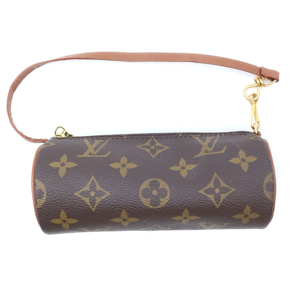 LOUIS VUITTON(ルイヴィトン) モノグラム パピヨン30 ハンドバッグ ブラウン レザー×PVC M51365 ゴールド金具 レディース