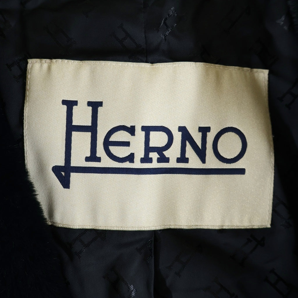 HERNO(ヘルノ) フェイク ファーコート ブラック レディース GC000461D