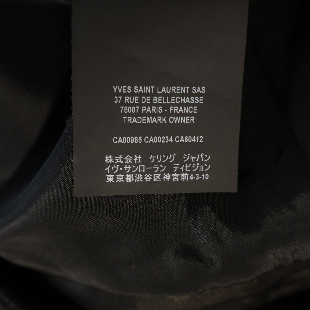 SAINT LAURENT PARIS(サンローランパリ) スリムロングパンツ ブラック ラムレザー 605147