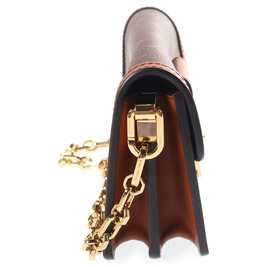 LOUIS VUITTON(ルイヴィトン) モノグラムリバース ドーフィーヌEW ハンド ショルダーバッグ ゴールド金具 ブラウン M46757 RFID