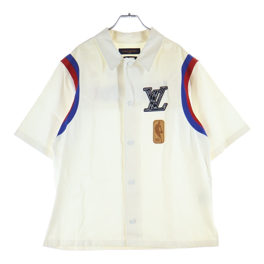 LOUIS VUITTON(ルイヴィトン) NBA 半袖 シャツ ワッペン コットン ホワイト