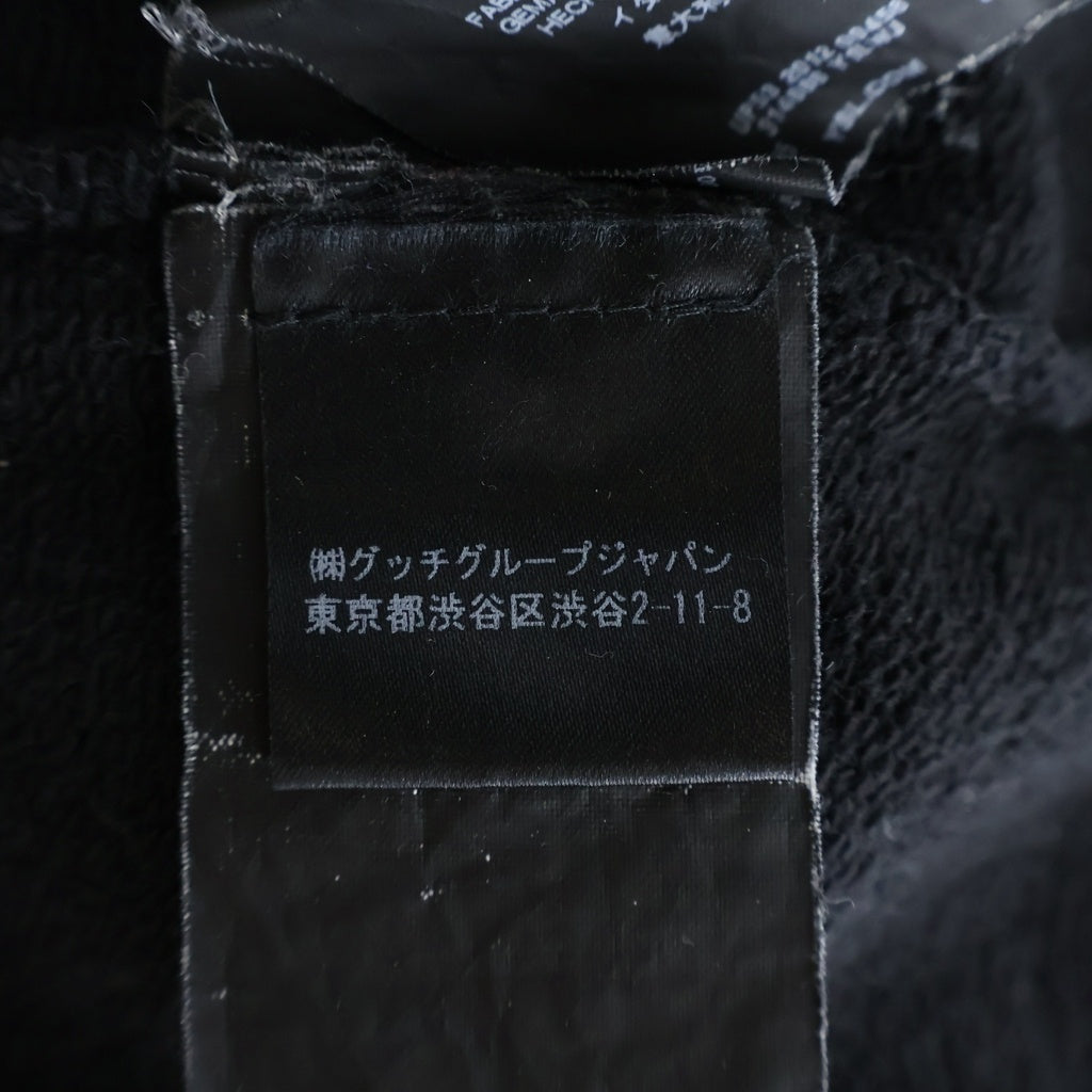YVES SAINT LAURENT(イヴサンローラン) カットオフ ノースリーブスウェット タンクトップ コットン ブラック 314686