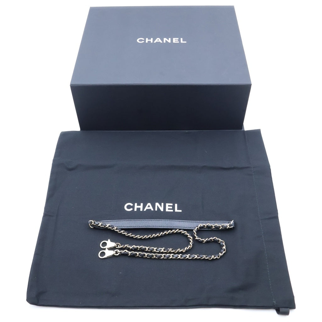 CHANEL(シャネル) ココハンドルXS チェーンハンドル 2WAYハンドバッグ ショルダーバッグ ブラック キャビアスキン プレートシリアル A92990 ゴールド金具 レディース