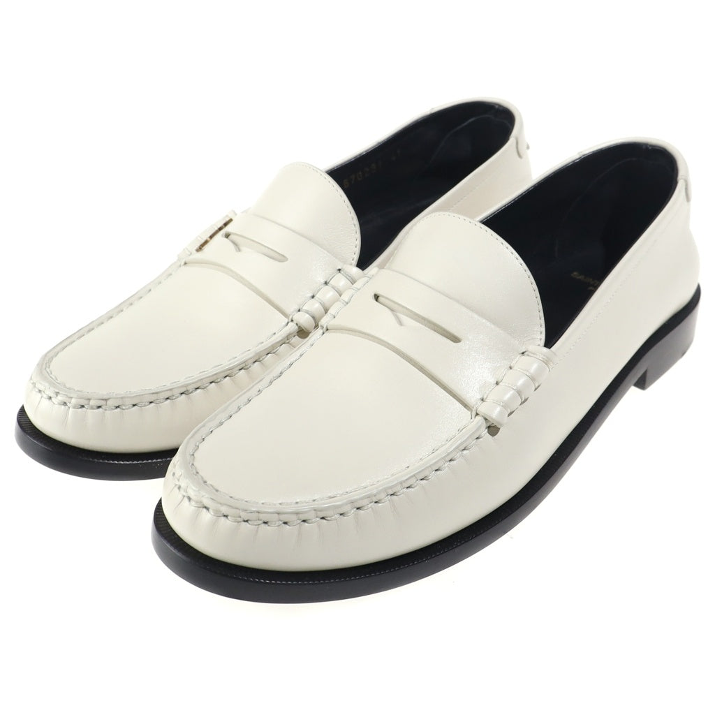 SAINT LAURENT PARIS(サンローランパリ) ローファー フラットレザーシューズ アイボリー 670231
