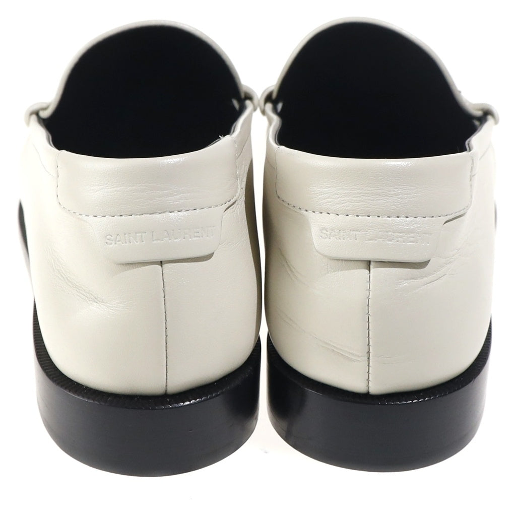 SAINT LAURENT PARIS(サンローランパリ) ローファー フラットレザーシューズ アイボリー 670231