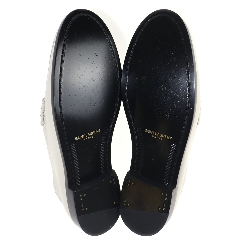 SAINT LAURENT PARIS(サンローランパリ) ローファー フラットレザーシューズ アイボリー 670231